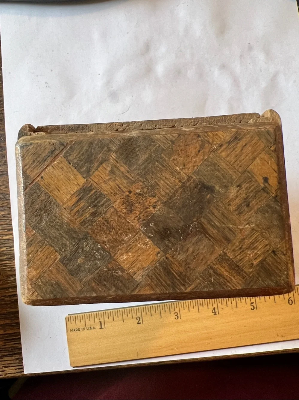 Vintage Japanese puzzle box Himitsu Bako wooden parcay